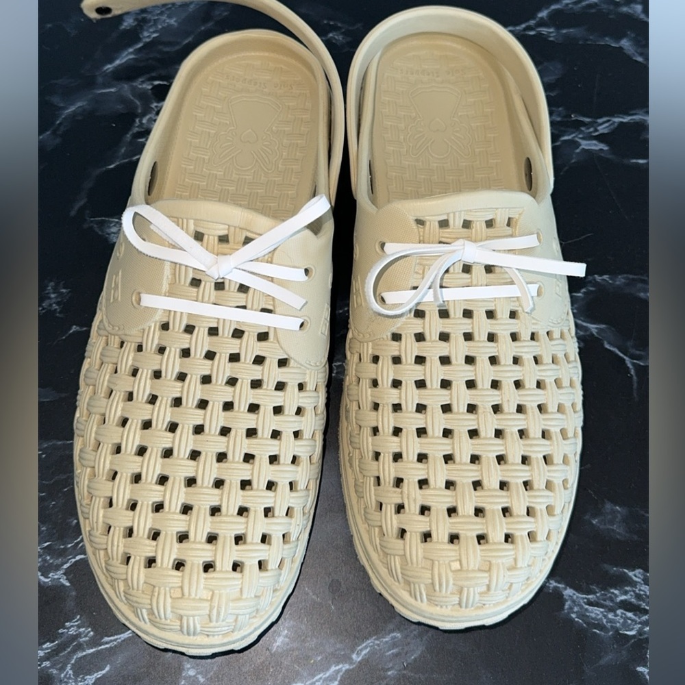 Barbara King Sole Steppers All-Weather Slip On Gardening Shoes Khaki Size Large - Picture 7 of 10